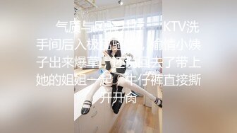 ❤️气质与风骚并存❤️KTV洗手间后入极品骚货，偷情小姨子出来爆草，还说回去了带上她的姐姐一起，牛仔裤直接撕开开肏