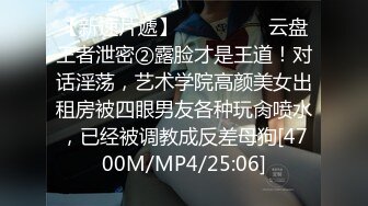 【新速片遞】 ⚫️⚫️⚫️云盘王者泄密②露脸才是王道！对话淫荡，艺术学院高颜美女出租房被四眼男友各种玩肏喷水，已经被调教成反差母狗[4700M/MP4/25:06]